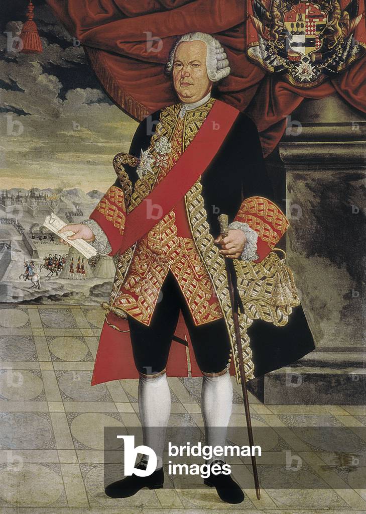 Portrait of Manuel de AMAT Y JUNYENT (1704-1782), Spanish politician and military, president of the staff of Chile and Peru. Painting.