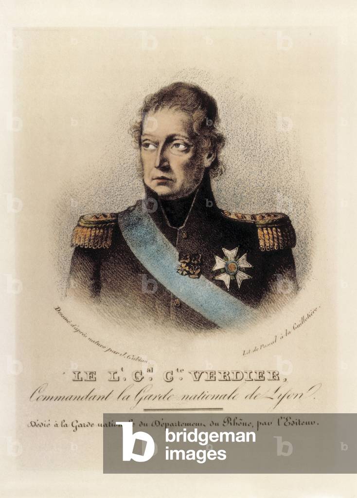 Painting by Jean Antoine, Count of VERDIER (1767-1839), French military (engraving)