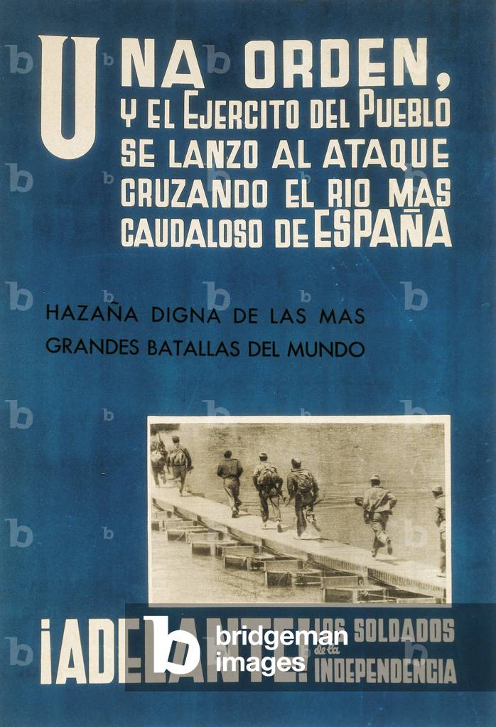 Battle of Ebro, 1938, Poster on the republican offensive of July, 20th century (colour litho)