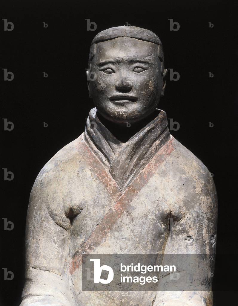 Great warrior of Xian, Mausoleum of Qin Shi Huang, Lintong District, Xi'an, Shaanxi province, China, 221-206 BC (terracotta)
