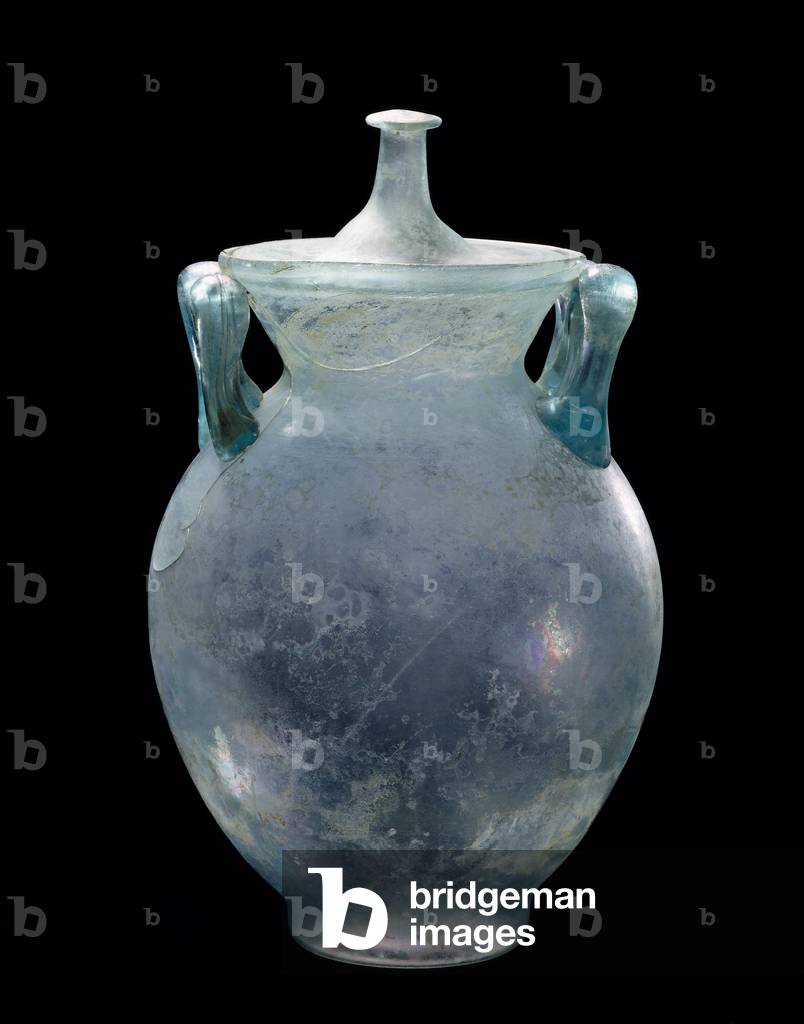 Urn with lid, 1st-2nd century (glass)