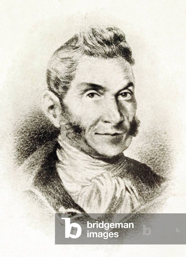 “Portrait of Bartolome Jose Gallardo Blanco (1776-1852), Spanish intellectual” 19th century (lithograph)
