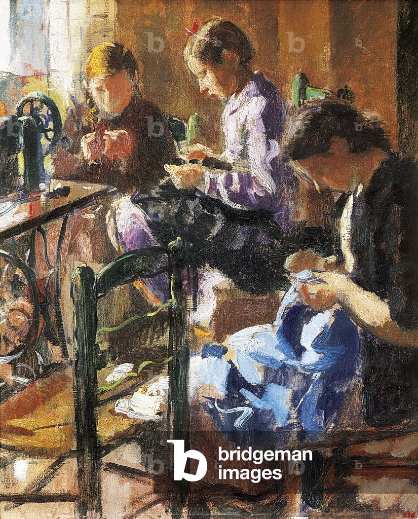 Seamstresses, c20th (oil on canvas)