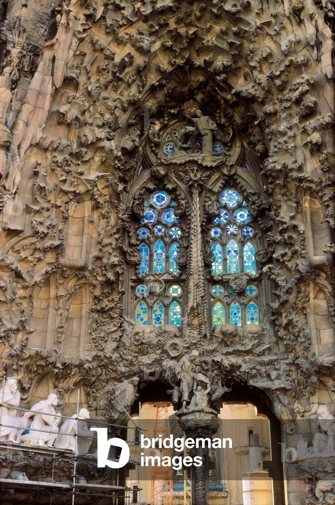 Charity door, Sagrada Familia, 20th century, by architect Antoni Gaudi, Barcelona, Spain (photo)