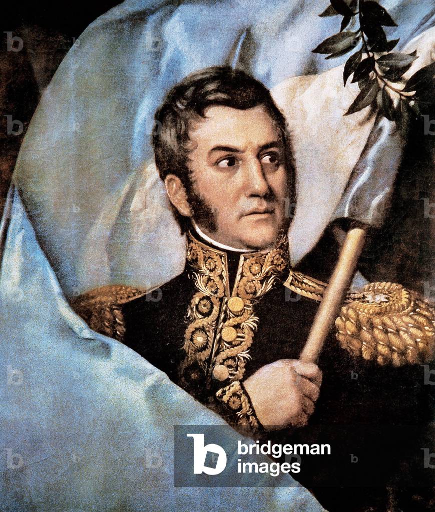 Portrait of Jose de San Martin, detail