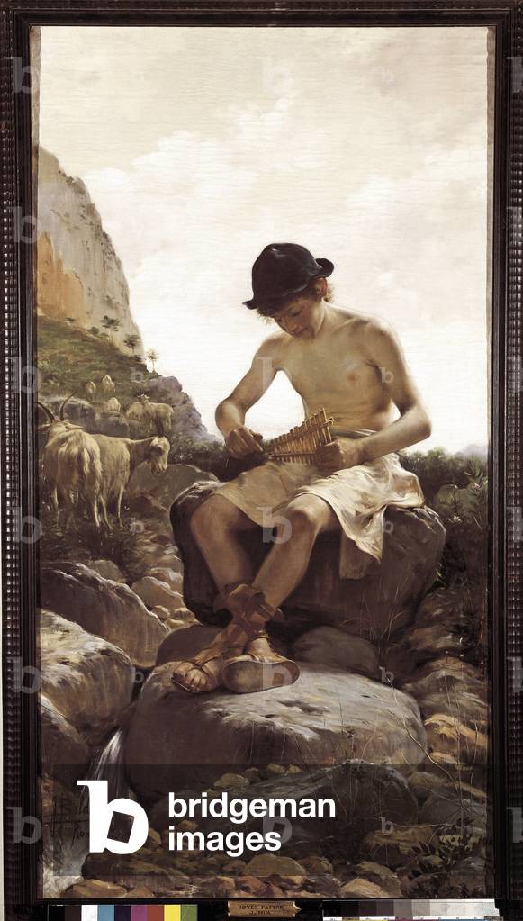 Young shepherd. (Painting, 20th century)