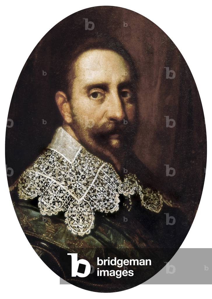 Portrait of Gustave-Adolf II (Gustave Adolphe) (1594-1632), King of Sweden from 1611 to 1632. Painting. Padua, Municipal Museum of Padua.