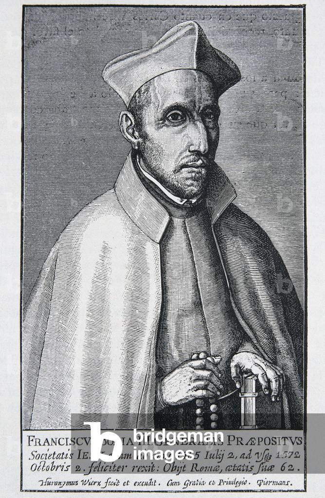 Portrait of Francis Borgia (San Francisco de Borja, 1510-1572) (Duke of Gandia, Great of Spain, and 3rd Superior General of the Jesuits) (engraving)