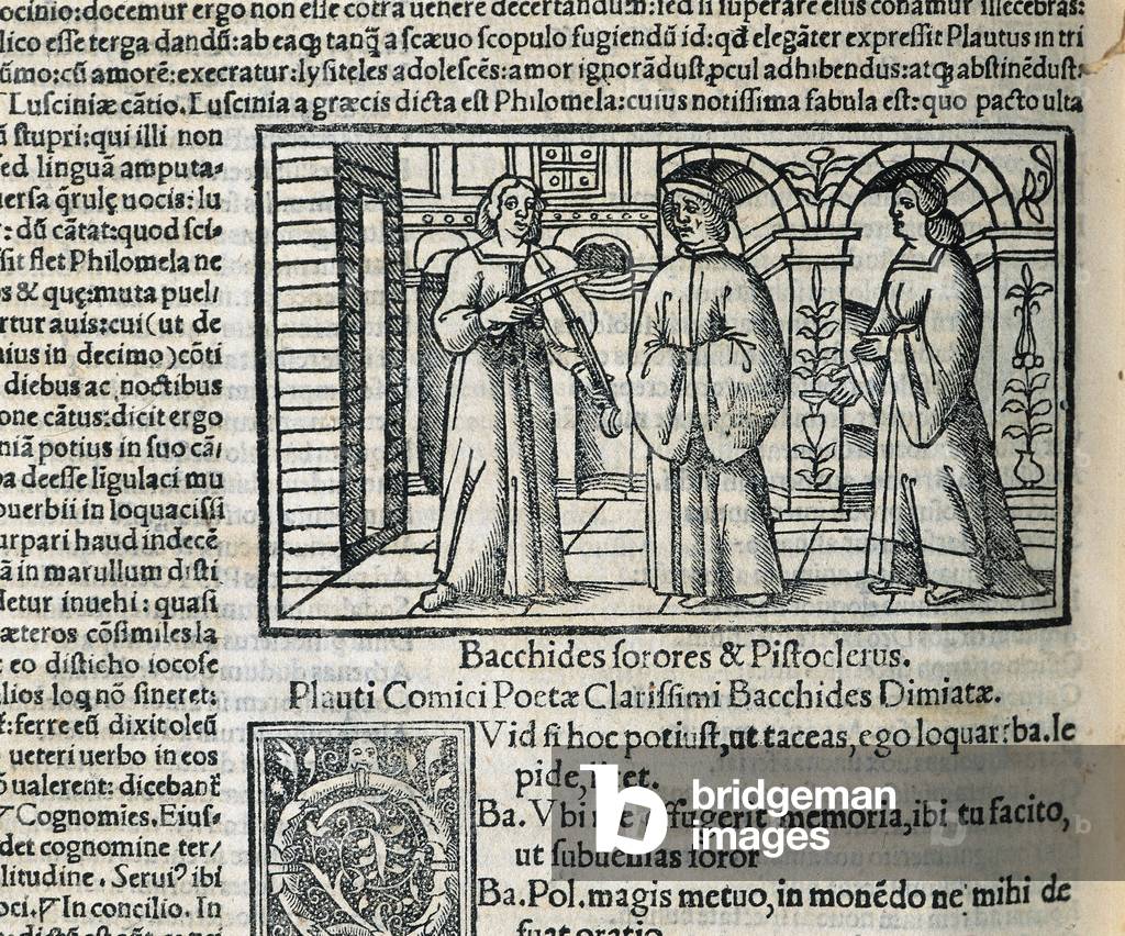 Scene illustrating Act I of the comedy 