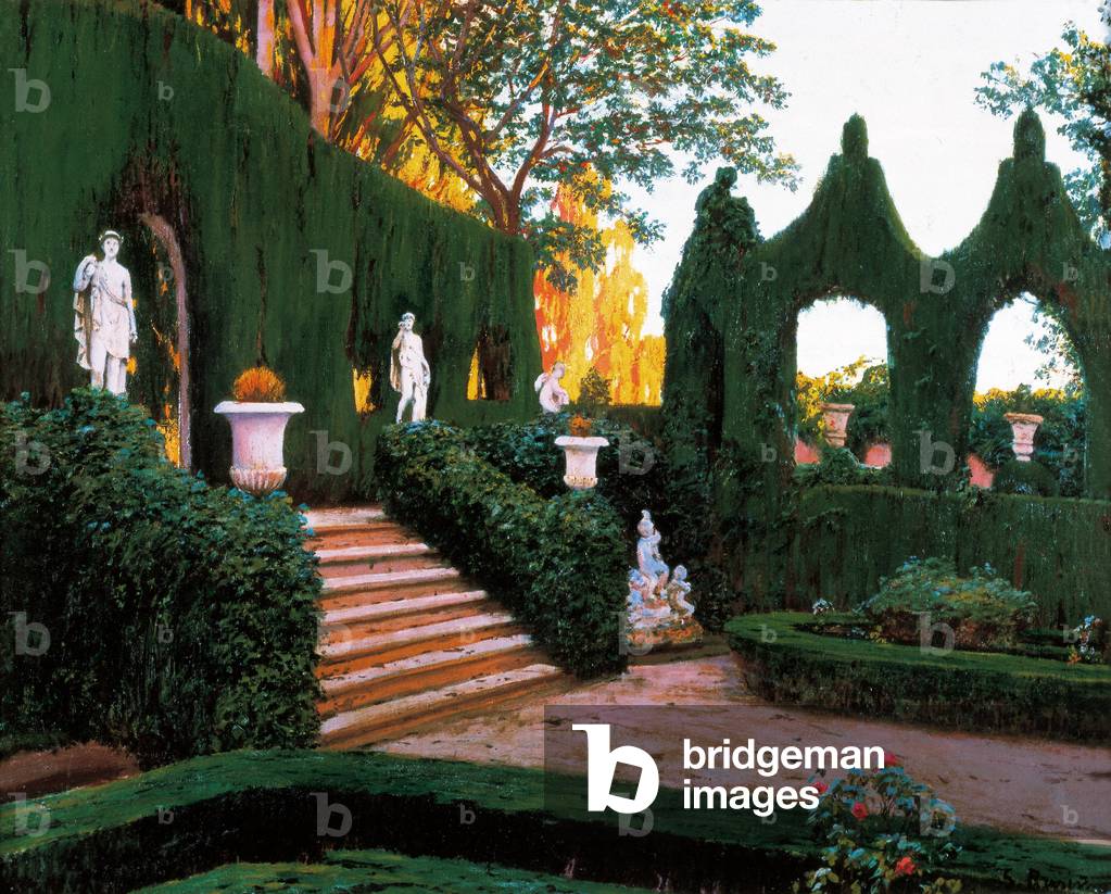 Neo-classical Garden, 1890s (oil on canvas)