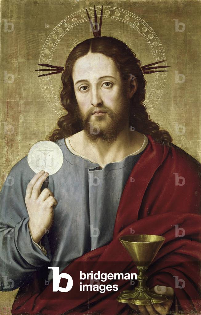 The Savior has the Eucharist, 1545-50 (oil on wood