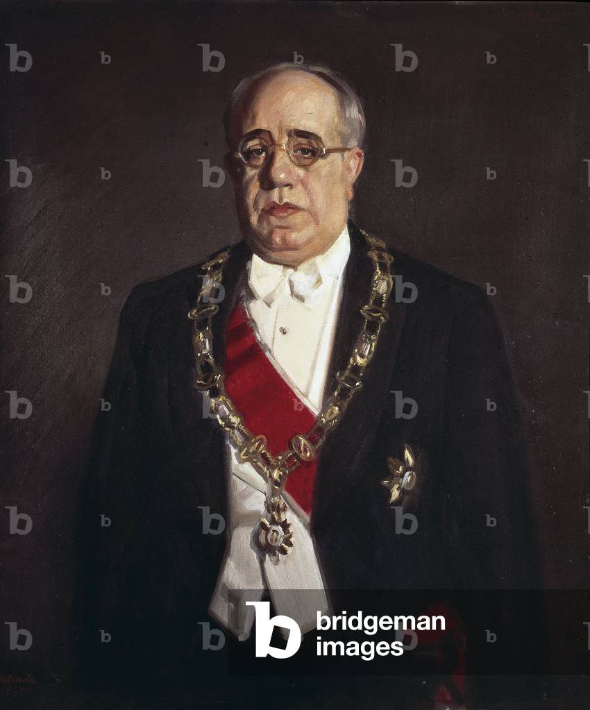 Portrait of Manuel Azana (1880-1940), Spanish politician, 1937 (oil on canvas)