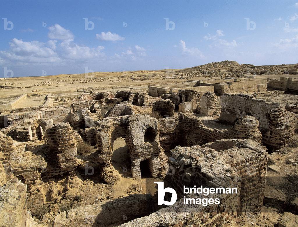 Vue du site d'Abou Mena ou Abu Mena, ancienne cite construite sur la tombe du martyr Menas d'Alexandrie (3eme siecle) Egypte.