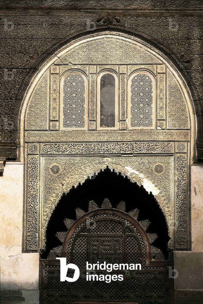 Sahridj Madrasa, Bou Inania Madrasa, detail, Fes, Maroc (photo)