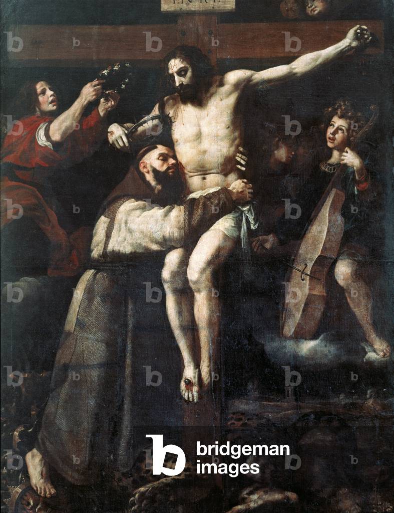 St. Francis of Assisi embracing the crucified Jesus, c. 1620 (oil on canvas)
