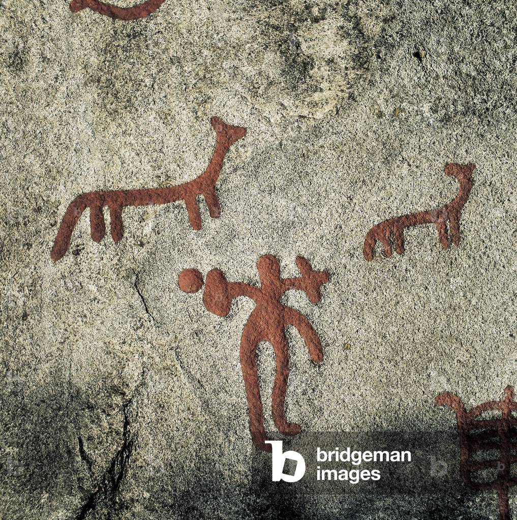 Zoomorphic figures, c.1000 BC (rock painting)