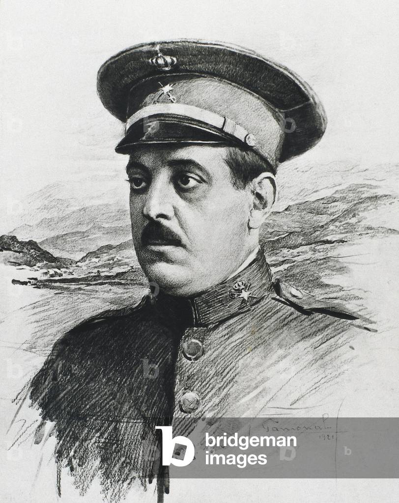 Portrait of Jose SANJURJO Y SACANELL (1872-1936), Spanish general (drawing)