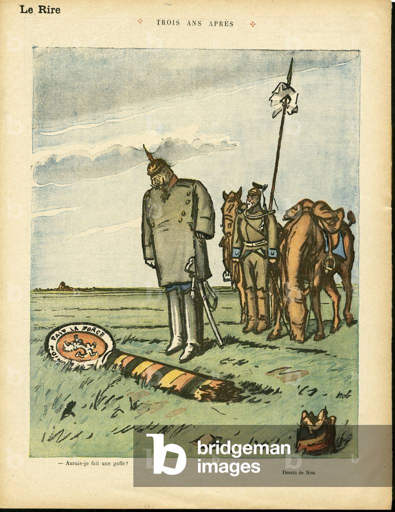 Red Laughter, Satirical in Colours, 1917_8_4: Germany Prussia, Belligerants and Symbols - William II - Illustration by Marcel Noblet (Nob) (1880-1935)