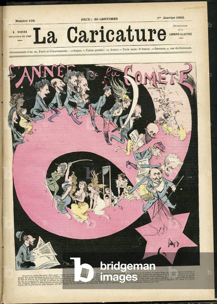 "Illustrazione di Albert Robida (1848-1926) per la copertina di La Caricature (1880)" di Albert Robida