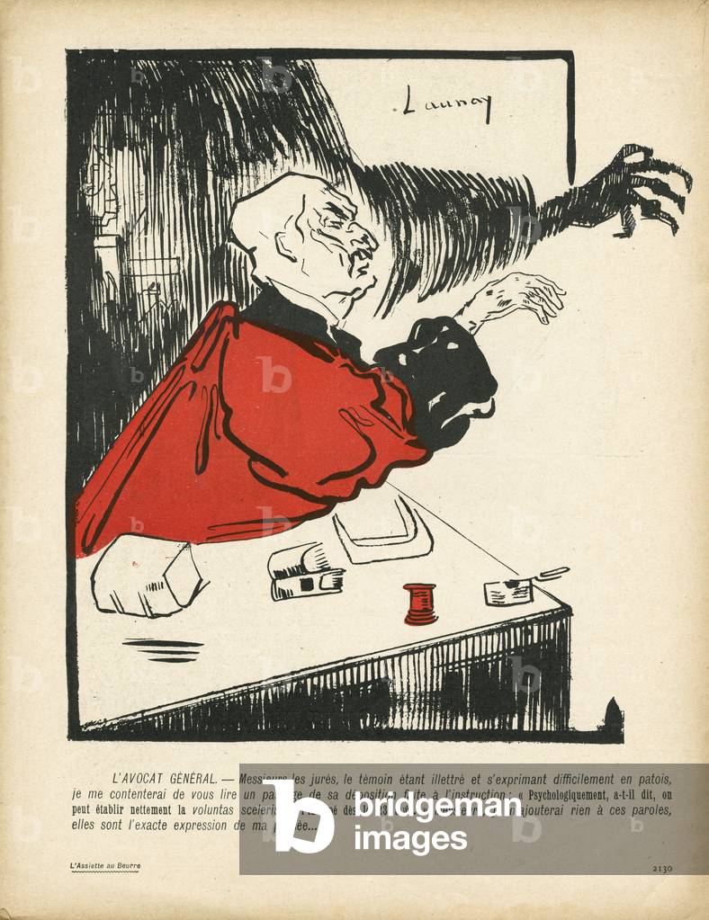 L'Assiette au Beurre, Nummer 126, Satirique en Couleurs, 1903_8_29: Gerichtsverfahren - Magistrat, Generalstaa