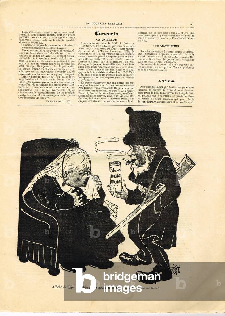 Illustration of Oge (1861-1936) for the Cover of The Courier francais, 1900-1-21 - Censorship, England Great Britain, Boer War, Posters Posters - Victoria