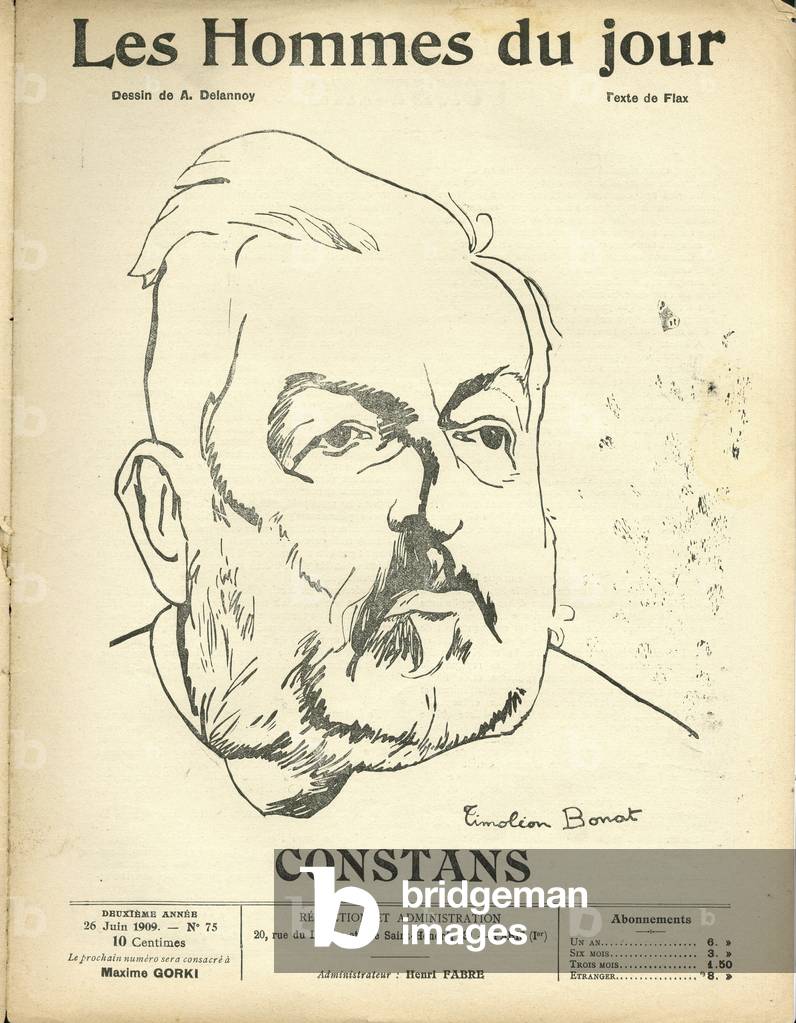 Cover of “” Les Hommes du jour””, Satirique en N & B, 1909_6_26: Ernest Constans (1833-1913)