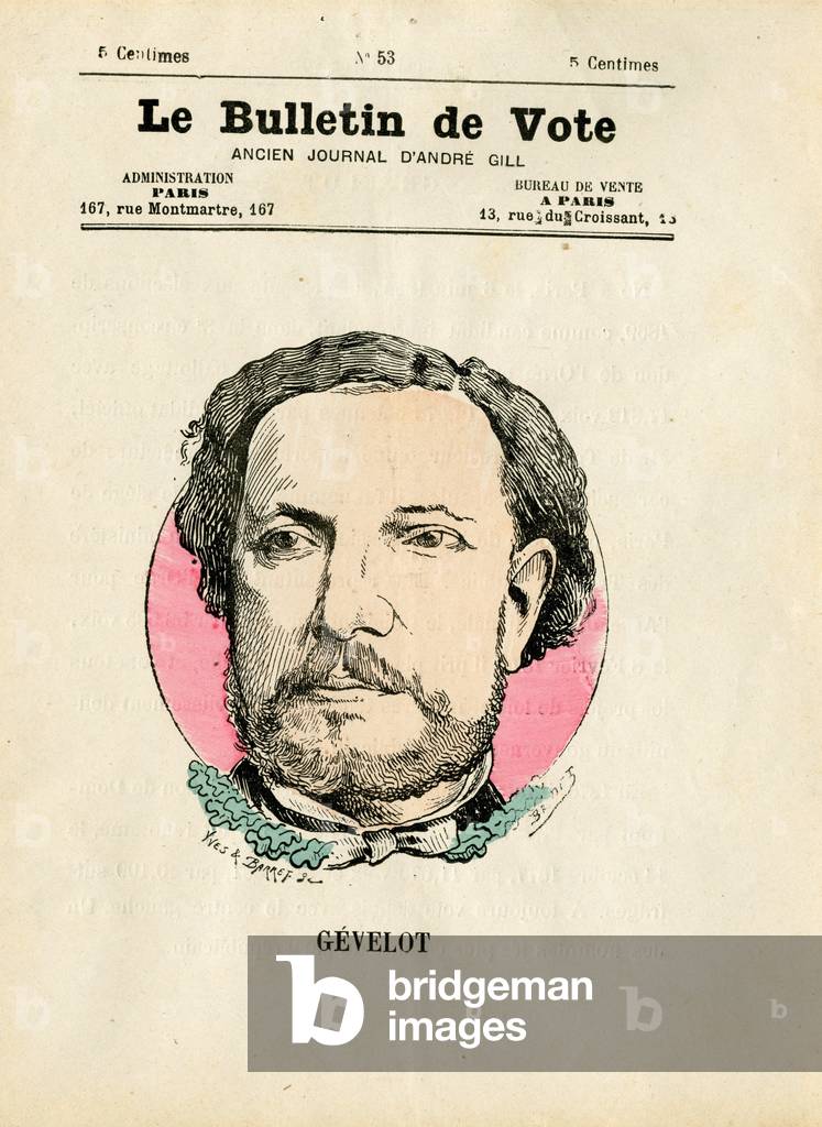 Ballot 2nd series, Satirical in Colours: Gevelot - Illustration by BRIDET (1859-1886)