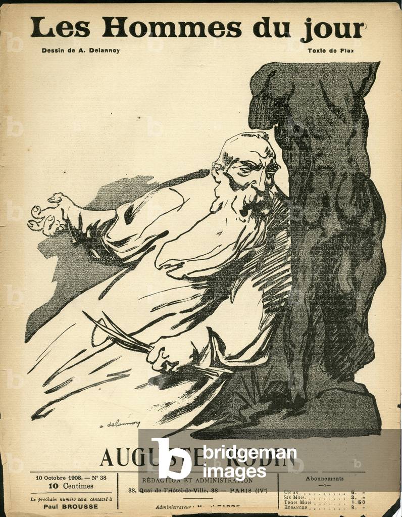 Cover of “Les Hommes du jour”, Satirique 10/10/1908 (engraving)