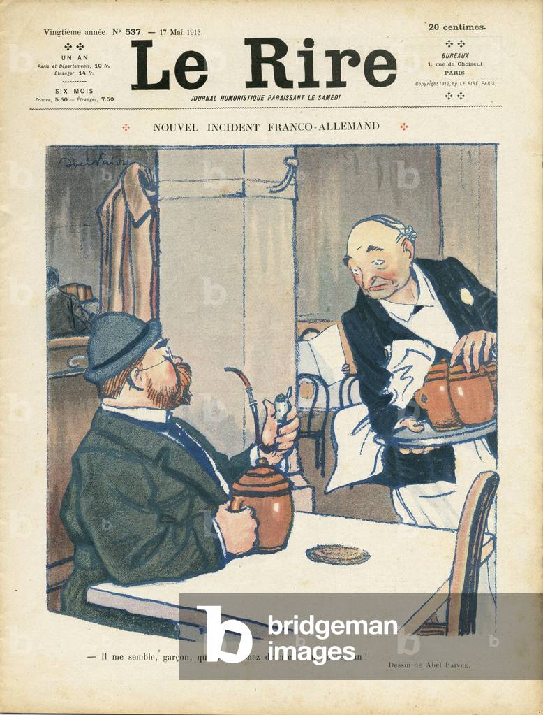 Image de Gravure représentant Illustration de Abel Faivre (1867-1945) pour la Couverture de Le Rire 1913 par J