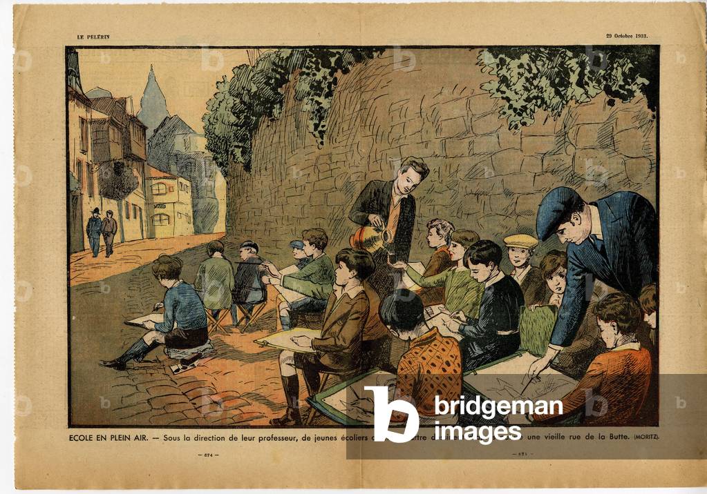 Le Pelerin, 05/11/33 - School in the open air (print)