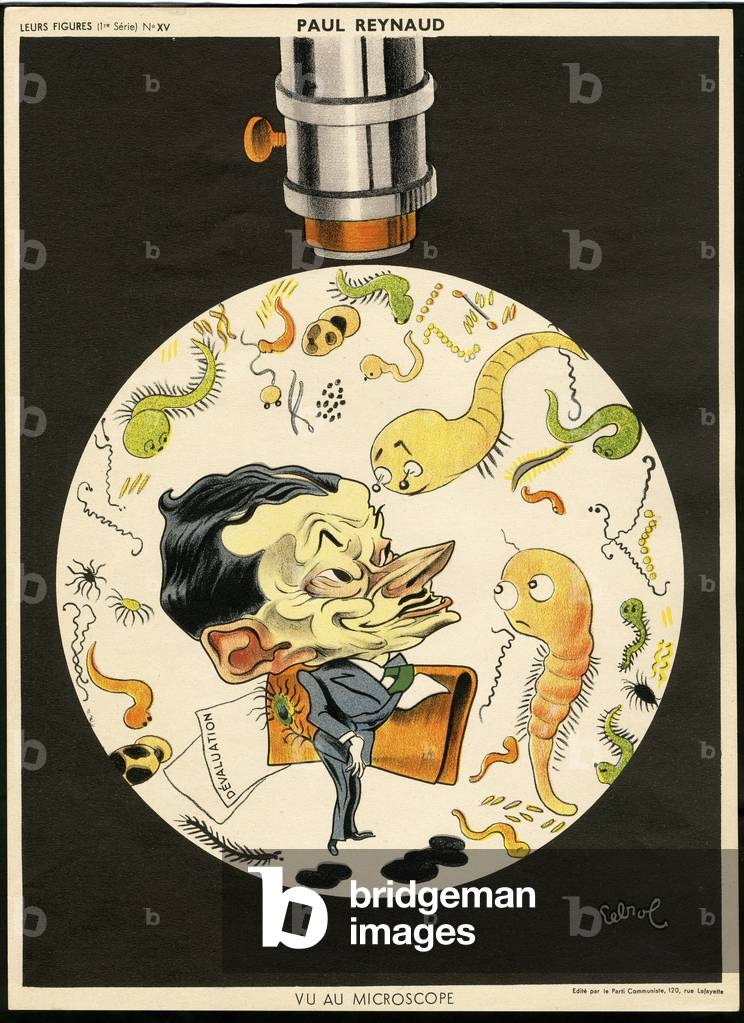 Their Figures, Satirical in Colors: Science - Microbes, Reynaud Paul - Illustration by Raoul Cabrol (1895-1956)
