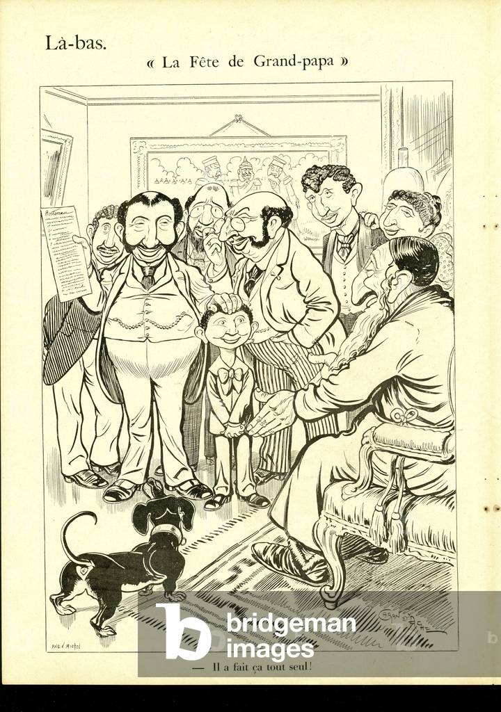 "Illustrazione di Pear Emmanuel dit Caran d'Ache (1858-1909) in Psst...! " di Emmanuel Poire Caran D'Ache, b/w