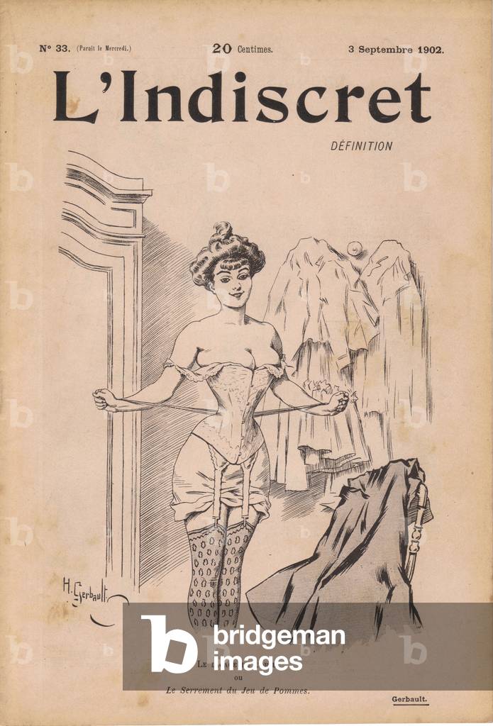 Cover of “” L'Indiscret””, Satirique en N & B, 1902_9_3: Fashion - Women - Illustration by H. Gerbault (1863-1930)