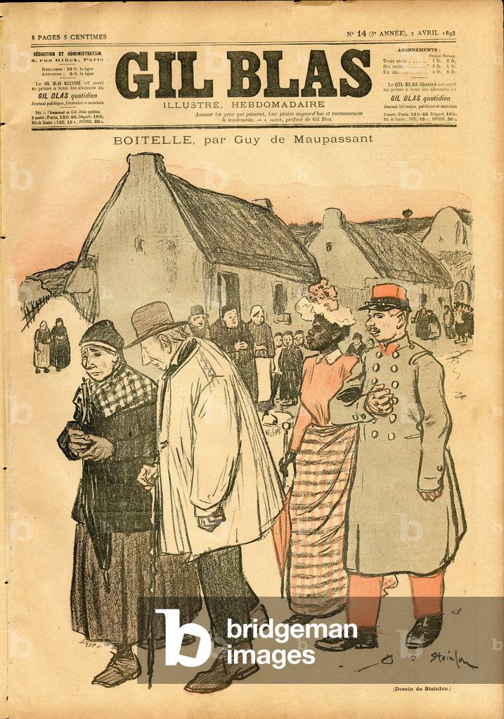 "Cover von „“ Gil Blas““" von Theophile Alexandre Steinlen, b/w