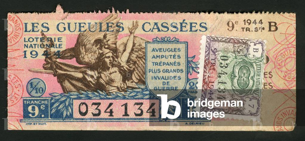 Vignette, 1944 - Gueules cassees, Marseillaise, War 39-45 Second World War, National Lottery