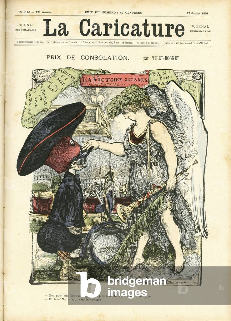 "Illustration von Tiret-Bognet (1855-1935) für das Cover von La Caricature (1880)" von Georges Tiret-Bognet