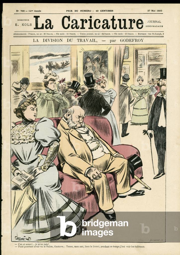 "Illustrazione di Godefroy (1854-1908) per la copertina di La Caricature (1880)" 1883