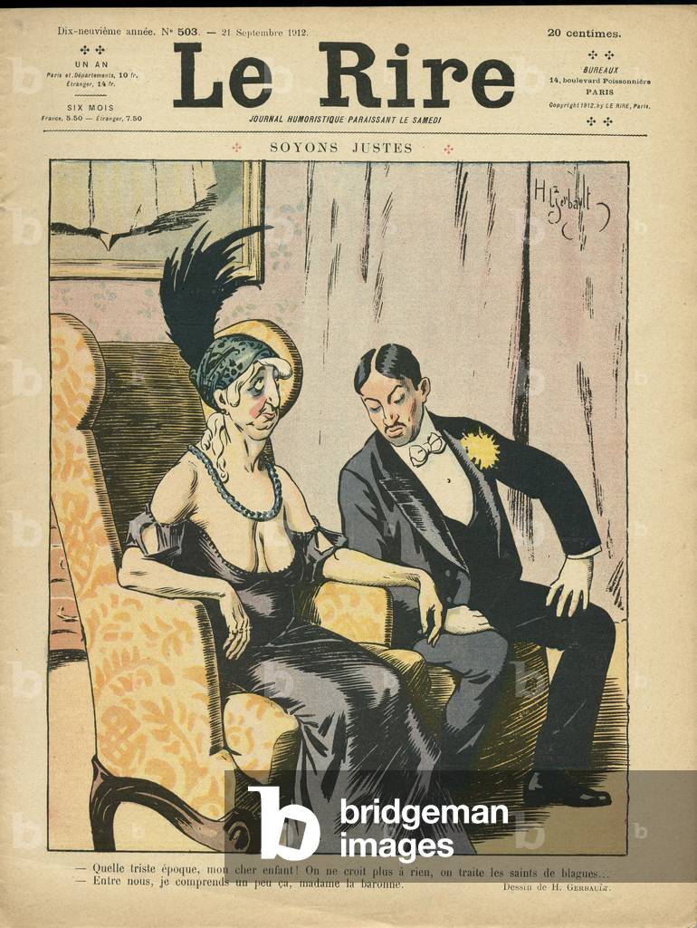 Illustrazione per la copertina della rivista "Le Rire", 1912 (incisione)