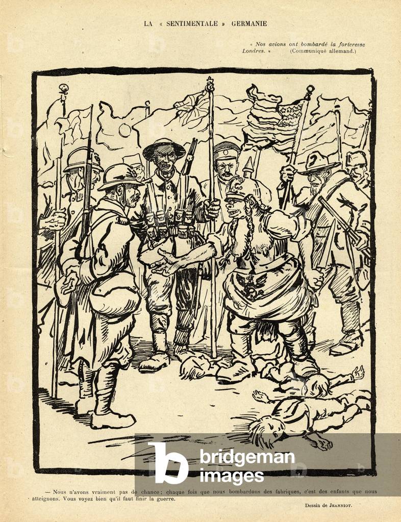 Illustration for the magazine "Le Rire", 1917 (engraving)
