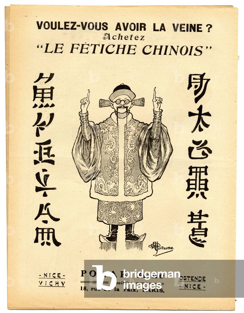 Le Lire rouge, Satirique en N & B, 1918_4_13: War of 14 -18, Reclamation Pub, Asia, Esoterism Spiritism, China - Illustration by Albert Guillaume (1873-1942)