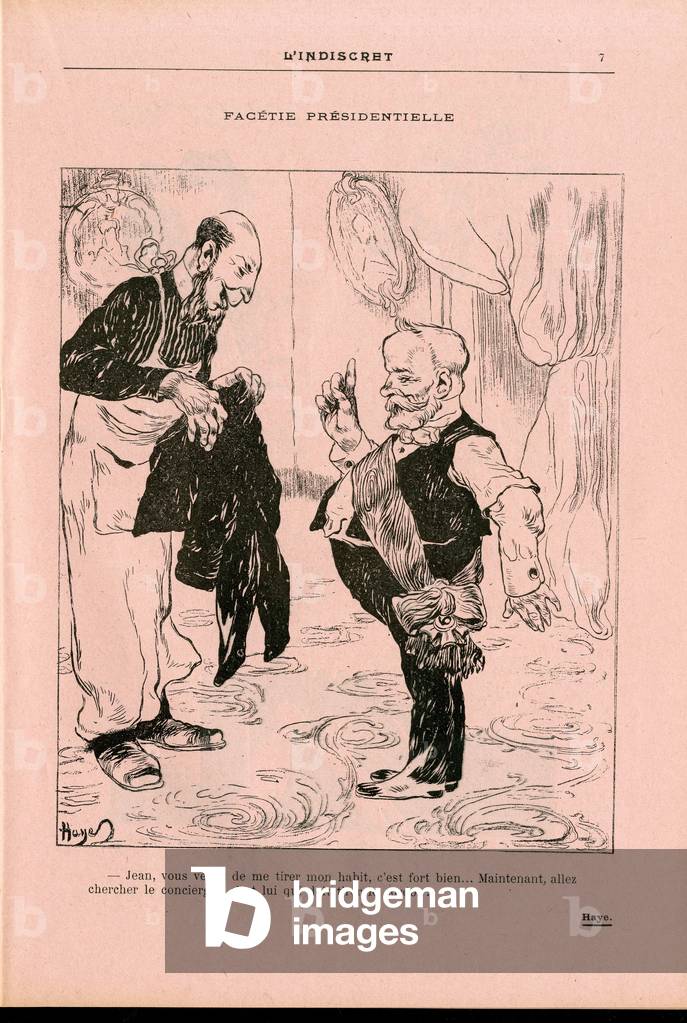 L'Indiscret, Satirique en N & B, 1904_6_15: President of the Republic - Loubet Emile (1838-1929) - Illustration by Lucien Haye (1876-1940)