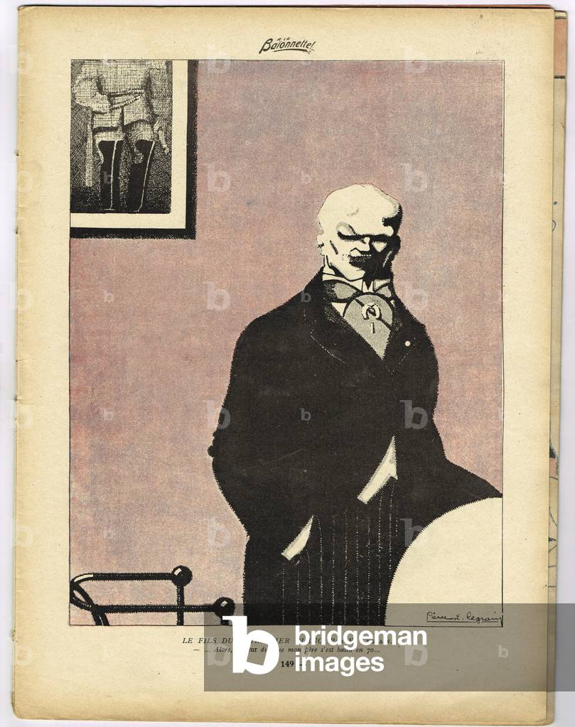 La Baionnette, Satirique en Colours, 1915_9_9: Germany Prussia, Anti-German League - Civilians Illustration by Pierre E. Legrain (1889-1929)