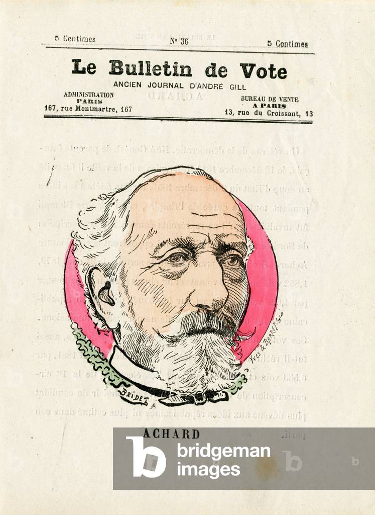 Ballot 2nd series, Satirical in Colours: Achard - Illustration by BRIDET (1859-1886)
