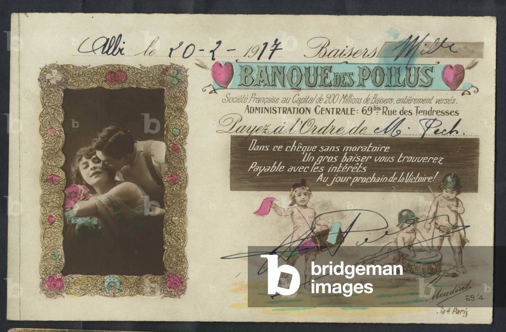 Bank of the 'Poilus', 1917 (postcard)