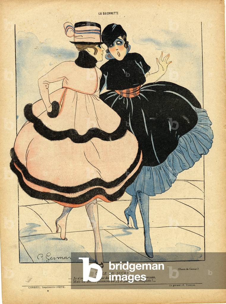 La Baionnette, Satirical in Colors, 1916_11_9: War of 14 -18, Fashion - Illustration by Gesmar (1900-1928)