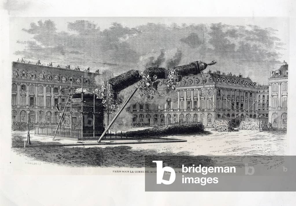 The fall of the Vendome column (19th century)