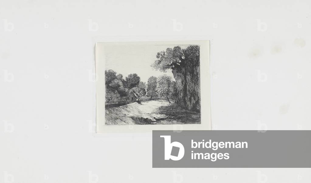 A dam on the Loue (19th century)