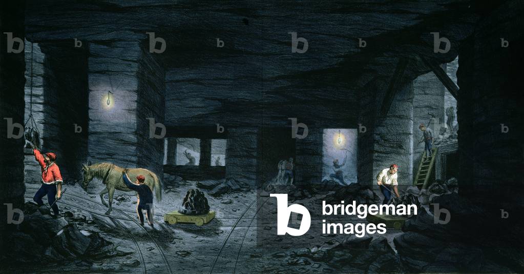 Interior of a Mine in South Staffordshire (engraving)