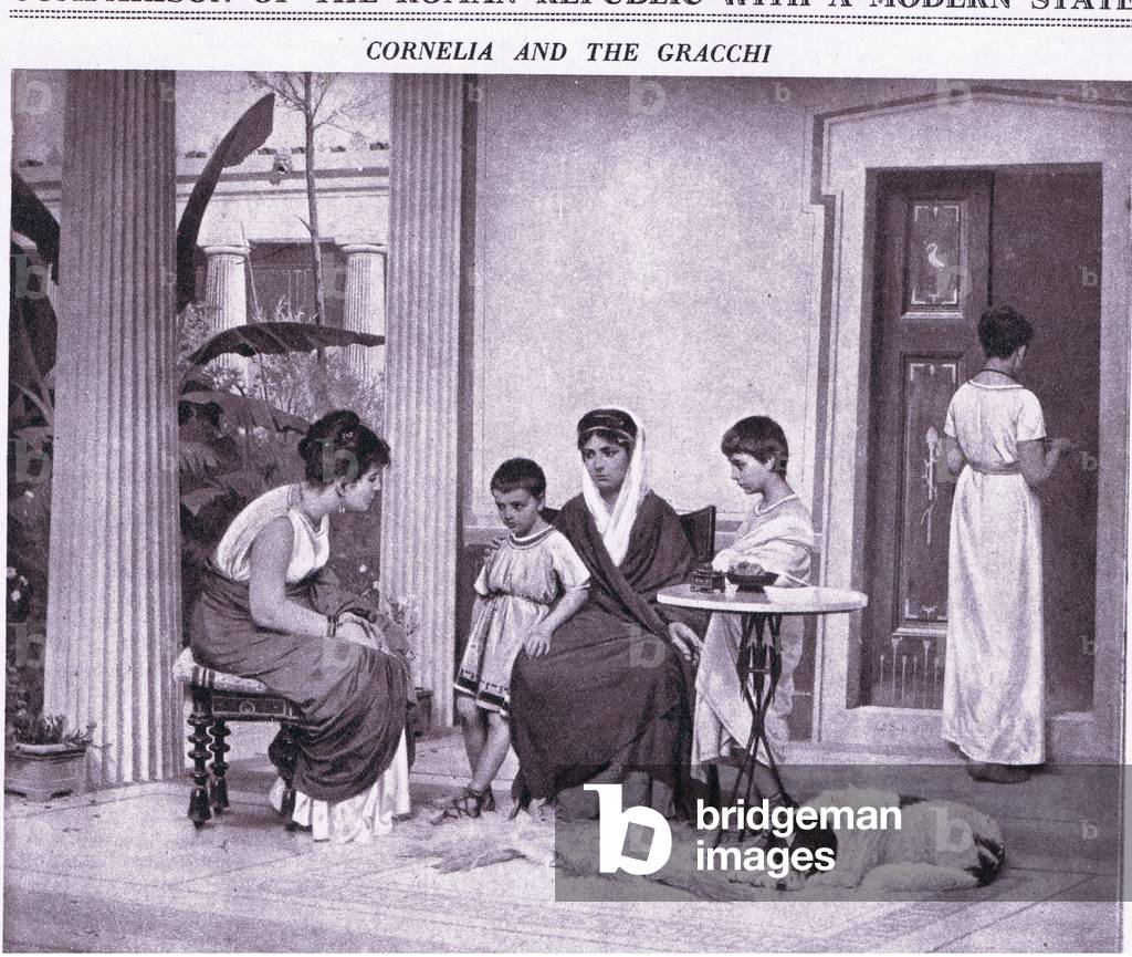 Cornella and the Gracchi, 1925 (litho)