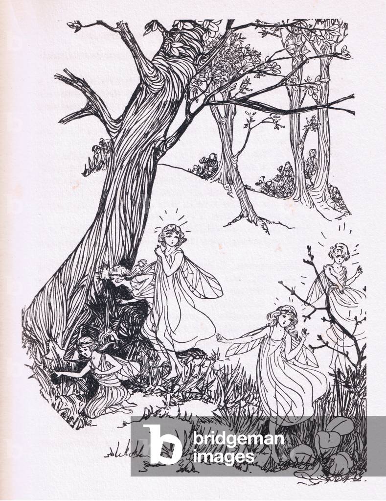 Woodland fairies, from The Golden Year published by Wells Gardner Darton & Co, c.1930 (litho)